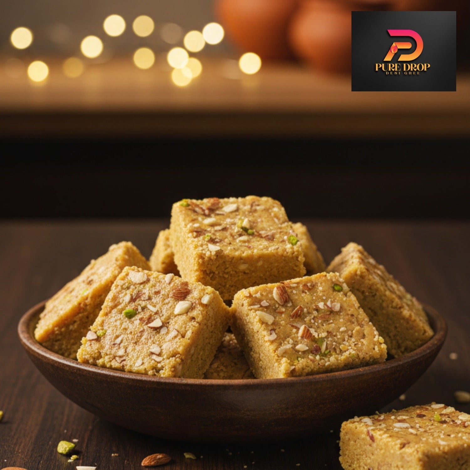 Desi Ghee Besan Barfi